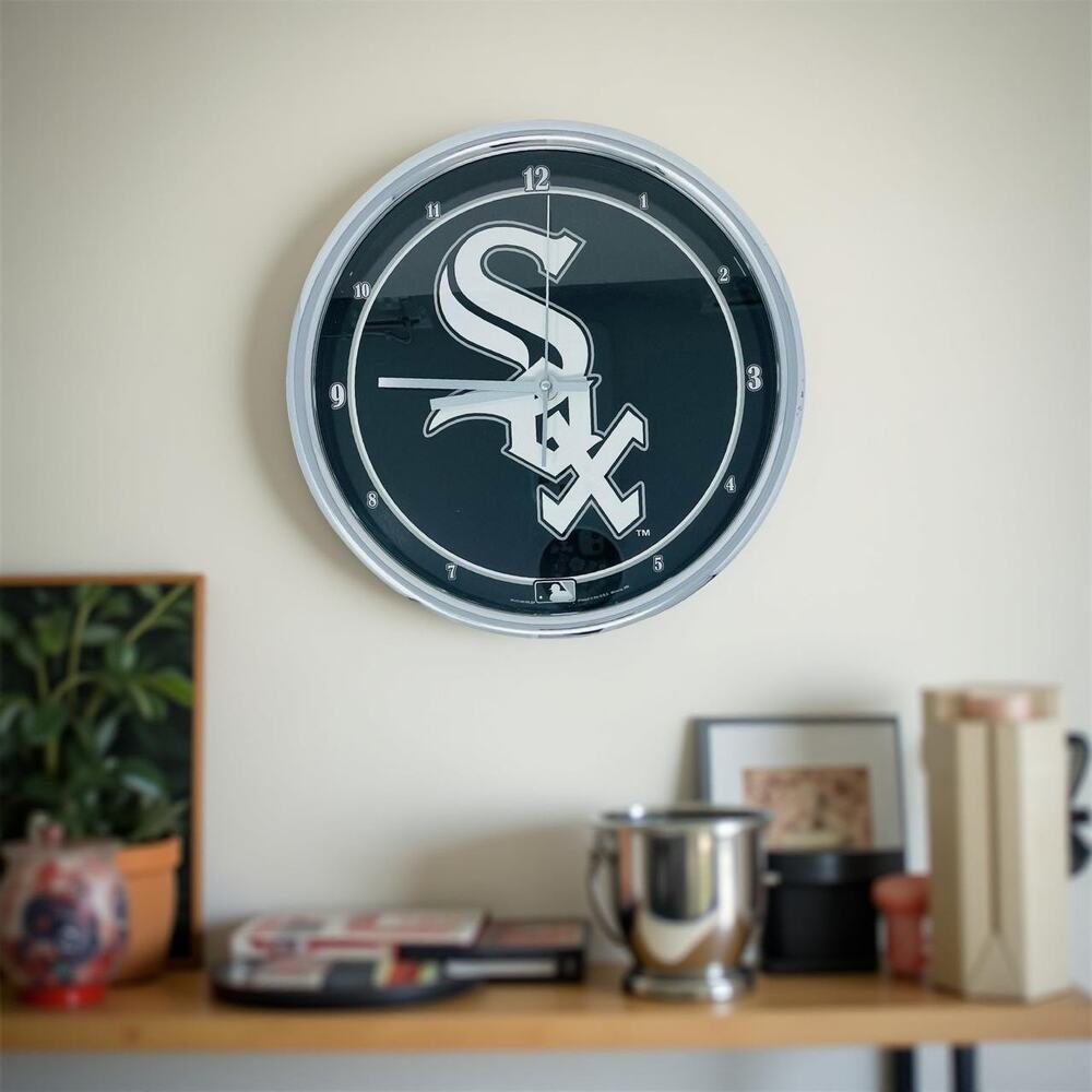 Chicago White Sox Wall Clock | Y2K Vintage MLB Decor | 12” | Collectible